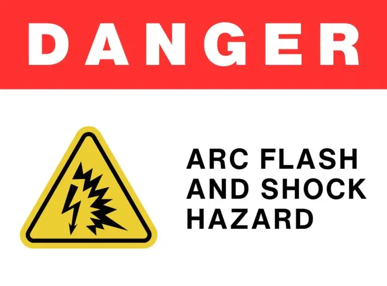 arc flash and shock hazard Warning Label